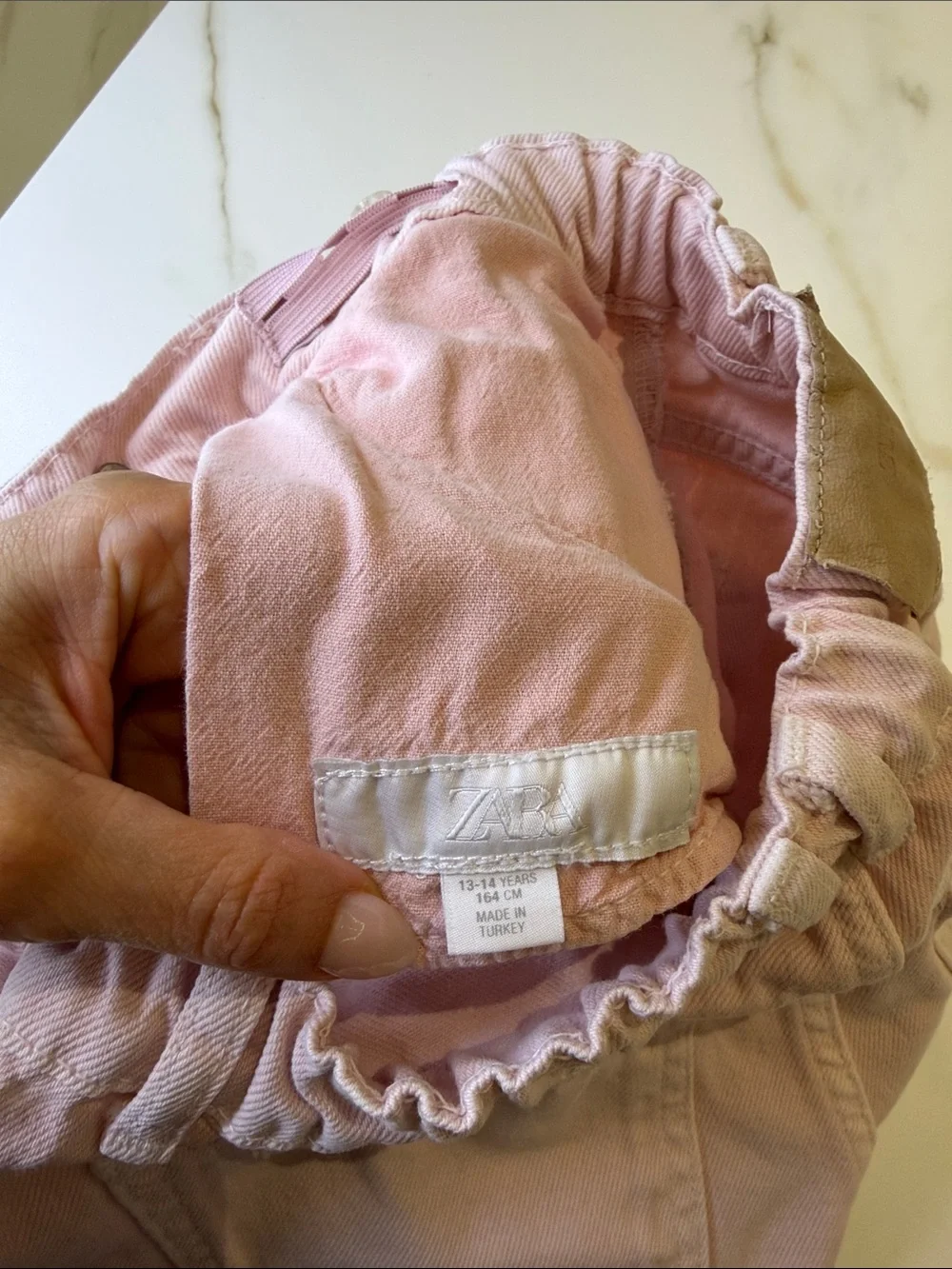 Zara Pink Distressed Denim Shorts - girls Casual Summer Shorts